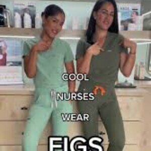 Olive green with bright orange tie up. Medium Petite  Pants / Small Top